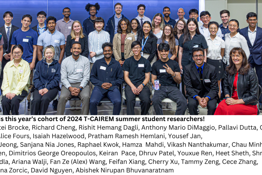 The 2024 cohort of the T-CAIREM Summer Research Program!