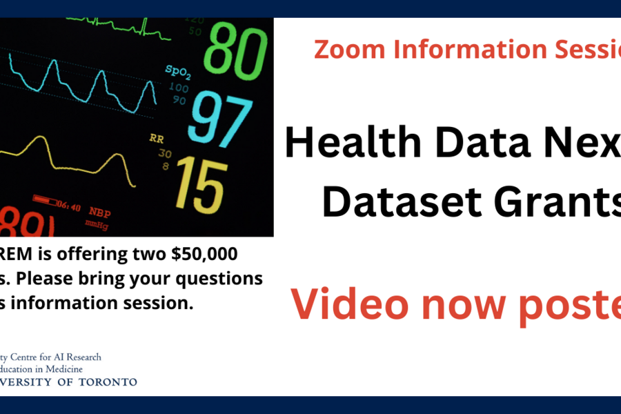 VIDEO: T-CAIREM Health Data Nexus Dataset Grants