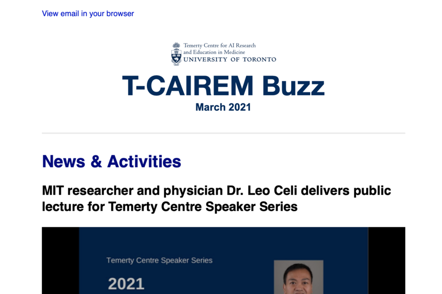 T-CAIREM March 2021 newsletter