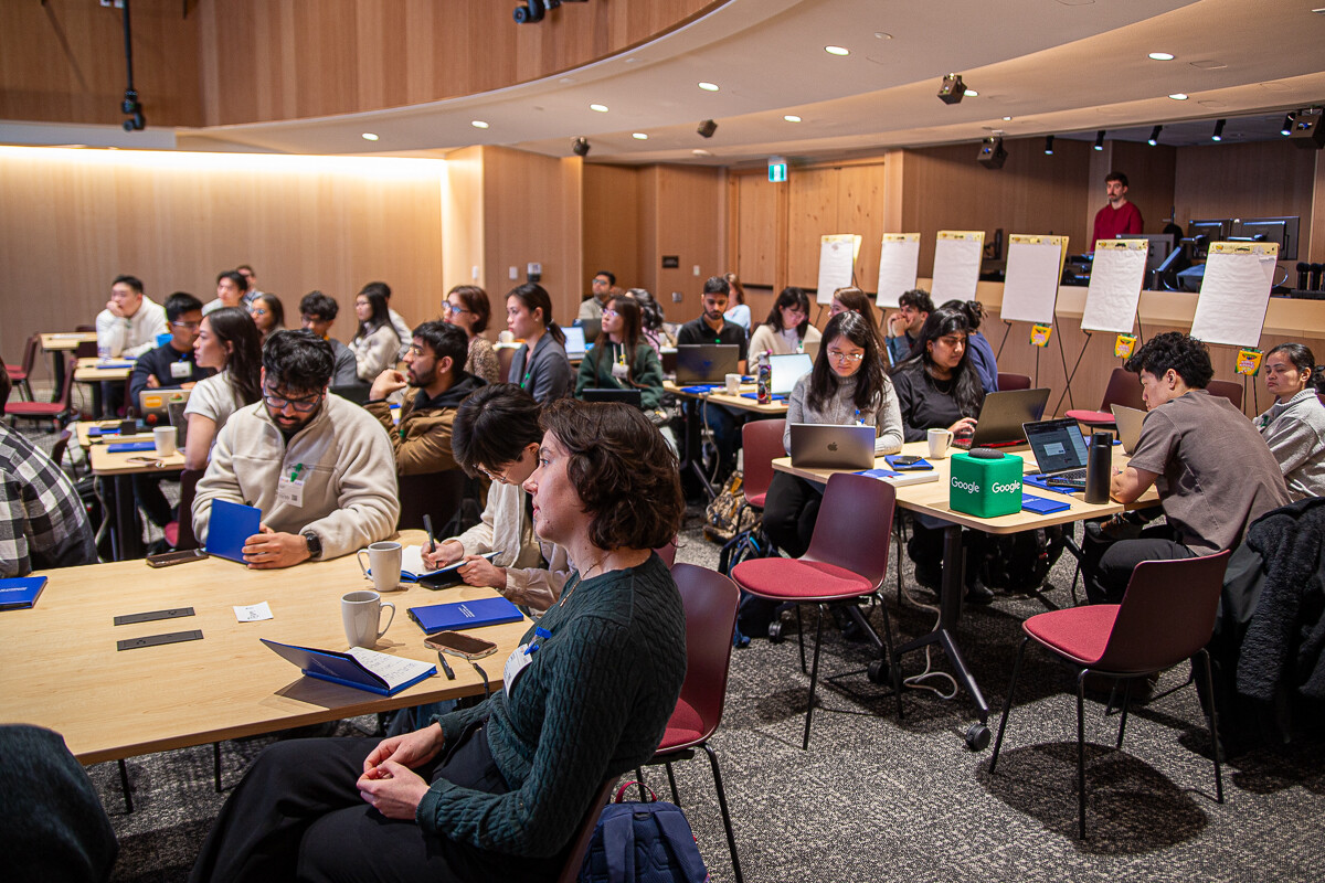 Datathon wide shot of participants